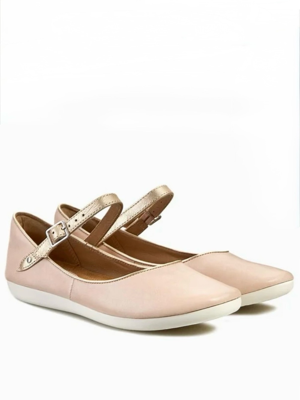 Clarks Artisan Feature Film Shoes Mary Jane Flats Blush Pink Gold Woman’s Size 8
